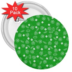 St Patricks Day Pattern 3  Buttons (10 Pack)  by Valentinaart