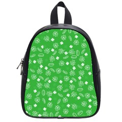 St Patricks Day Pattern School Bag (small) by Valentinaart