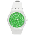 St Patricks day pattern Round Plastic Sport Watch (M) Front