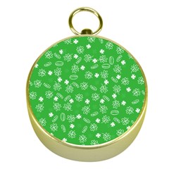 St Patricks Day Pattern Gold Compasses by Valentinaart