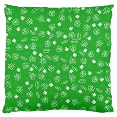 St Patricks Day Pattern Large Flano Cushion Case (one Side) by Valentinaart