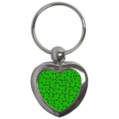 St Patricks Day Pattern Key Chains (heart)  by Valentinaart