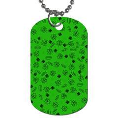 St Patricks Day Pattern Dog Tag (two Sides) by Valentinaart