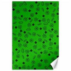 St Patricks Day Pattern Canvas 12  X 18  by Valentinaart