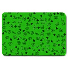 St Patricks Day Pattern Large Doormat  by Valentinaart