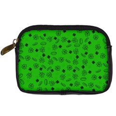 St Patricks Day Pattern Digital Camera Leather Case by Valentinaart