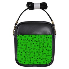 St Patricks Day Pattern Girls Sling Bag by Valentinaart