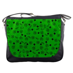 St Patricks Day Pattern Messenger Bag by Valentinaart