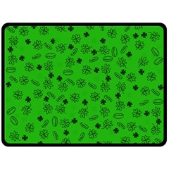 St Patricks Day Pattern Double Sided Fleece Blanket (large)  by Valentinaart