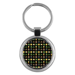 St Patricks Day Pattern Key Chains (round)  by Valentinaart