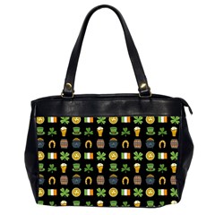 St Patricks Day Pattern Oversize Office Handbag (2 Sides) by Valentinaart