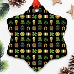 St Patricks day pattern Ornament (Snowflake) Front