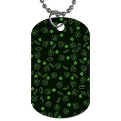 St Patricks Day Pattern Dog Tag (one Side) by Valentinaart