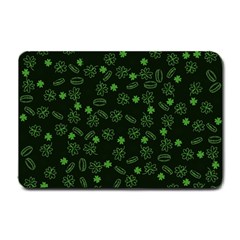 St Patricks Day Pattern Small Doormat  by Valentinaart