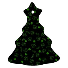 St Patricks Day Pattern Christmas Tree Ornament (two Sides) by Valentinaart