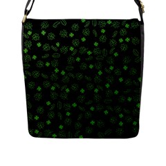 St Patricks Day Pattern Flap Closure Messenger Bag (l) by Valentinaart