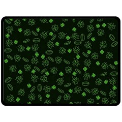 St Patricks Day Pattern Double Sided Fleece Blanket (large)  by Valentinaart