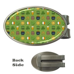 St Patricks day pattern Money Clips (Oval) 