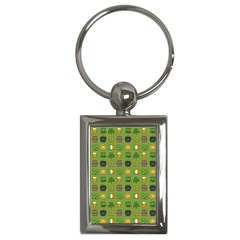 St Patricks Day Pattern Key Chains (rectangle)  by Valentinaart