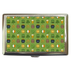 St Patricks Day Pattern Cigarette Money Case by Valentinaart