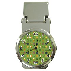 St Patricks day pattern Money Clip Watches