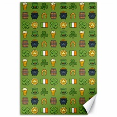 St Patricks Day Pattern Canvas 12  X 18  by Valentinaart