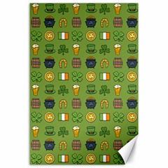 St Patricks Day Pattern Canvas 24  X 36  by Valentinaart