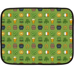 St Patricks Day Pattern Fleece Blanket (mini) by Valentinaart