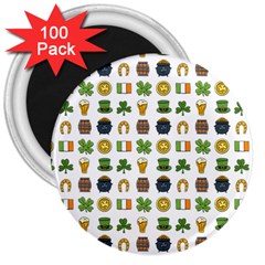 St Patricks Day Pattern 3  Magnets (100 Pack) by Valentinaart