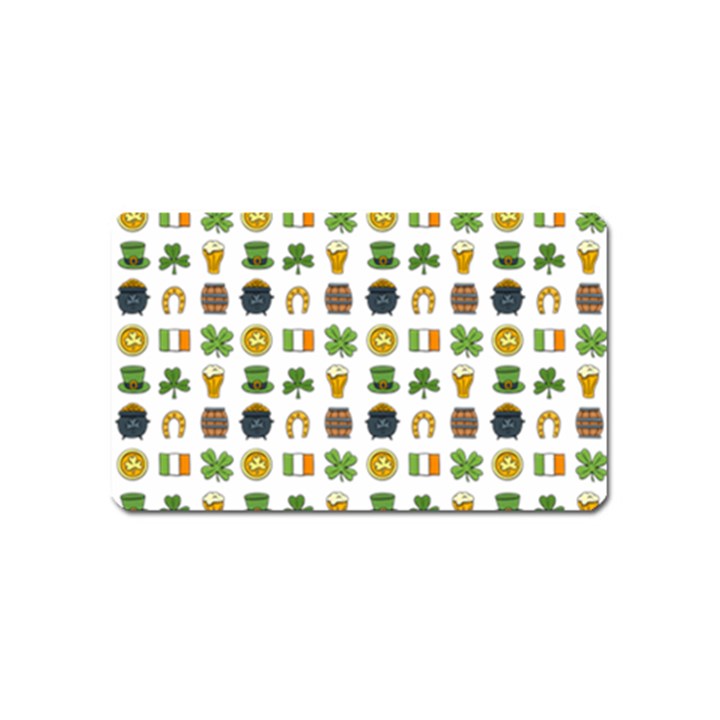 St Patricks day pattern Magnet (Name Card)