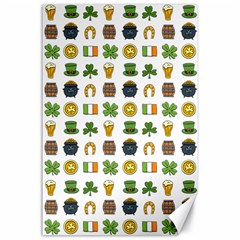 St Patricks Day Pattern Canvas 24  X 36  by Valentinaart