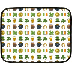 St Patricks Day Pattern Fleece Blanket (mini) by Valentinaart