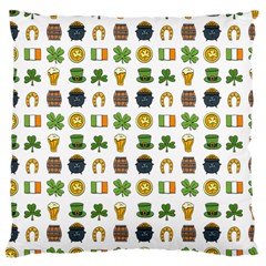 St Patricks Day Pattern Large Cushion Case (two Sides) by Valentinaart