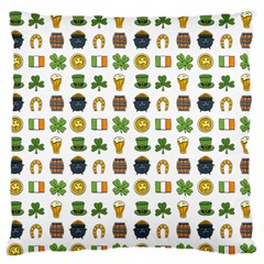 St Patricks Day Pattern Large Flano Cushion Case (one Side) by Valentinaart