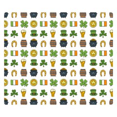 St Patricks Day Pattern Double Sided Flano Blanket (small)  by Valentinaart