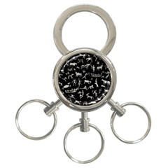 Petroglyph Nordic Beige And Black Background Petroglyph Nordic Beige And Black Background 3-ring Key Chains by snek