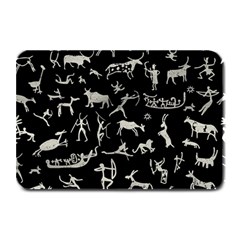 Petroglyph Nordic Beige And Black Background Petroglyph Nordic Beige And Black Background Plate Mats by snek