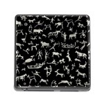 Petroglyph Nordic Beige And Black Background Petroglyph Nordic Beige And Black Background Memory Card Reader (Square 5 Slot) Front