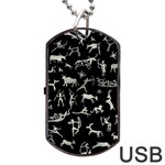 Petroglyph Nordic Beige And Black Background Petroglyph Nordic Beige And Black Background Dog Tag USB Flash (Two Sides) Front