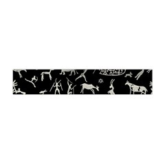 Petroglyph Nordic Beige And Black Background Petroglyph Nordic Beige And Black Background Flano Scarf (mini)