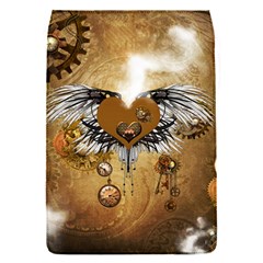 Wonderful Steampunk Heart With Wings, Clocks And Gears Removable Flap Cover (s) by FantasyWorld7