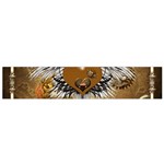 Wonderful Steampunk Heart With Wings, Clocks And Gears Small Flano Scarf Front