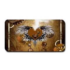 Wonderful Steampunk Heart With Wings, Clocks And Gears Medium Bar Mats by FantasyWorld7