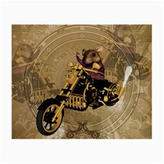 Funny Cute Mouse On A Motorcycle Small Glasses Cloth