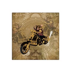 Funny Cute Mouse On A Motorcycle Satin Bandana Scarf