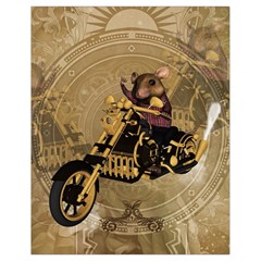 Funny Cute Mouse On A Motorcycle Drawstring Bag (Small)