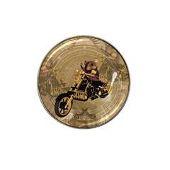 Funny Cute Mouse On A Motorcycle Hat Clip Ball Marker