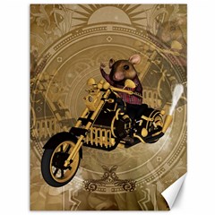 Funny Cute Mouse On A Motorcycle Canvas 36  x 48 