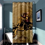 Funny Cute Mouse On A Motorcycle Shower Curtain 36  x 72  (Stall)  Curtain(36 X72 ) - 33.26 x66.24  Curtain(36 X72 )