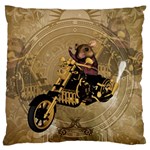 Funny Cute Mouse On A Motorcycle Standard Flano Cushion Case (Two Sides) Front